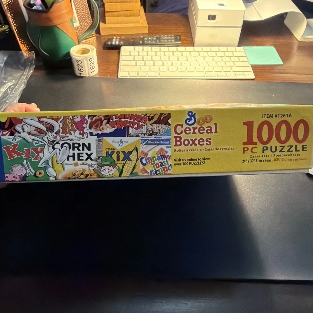 White Mountain Jigsaw 1000 Piece Puzzle G CEREAL BOXES #1261A COMPLETE